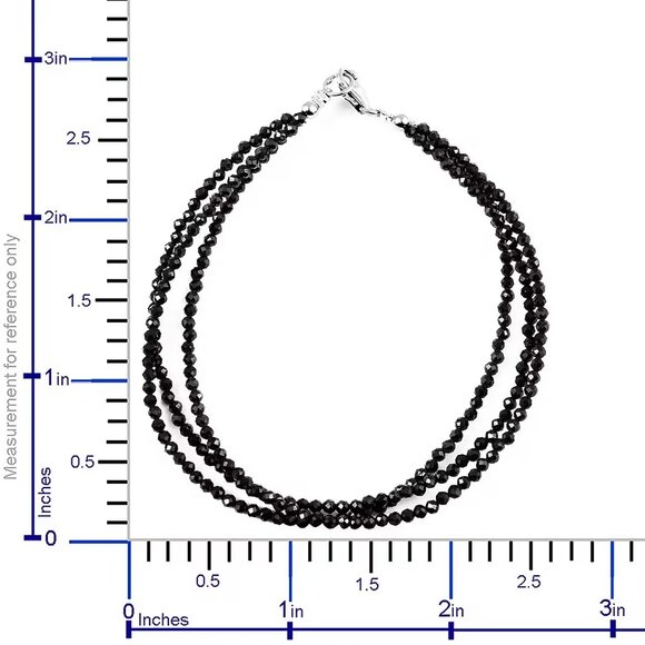 Black Onyx Turquoise SS Horse Pendant on Black Spinel Beaded Strand Bracelet NWT - Picture 9 of 13